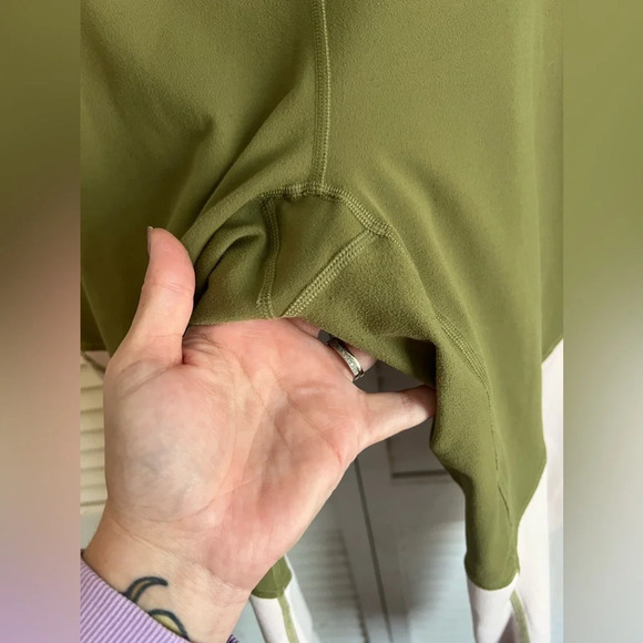 Fabletics GUC High-Waisted 7/8 Leggings Plus Size XXL Green Beige Mesh Pink - Picture 3 of 9